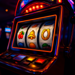 Slot machine in a casino setting